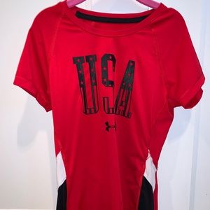 🇺🇸Youth SM USA under armour dry fit T-shirt